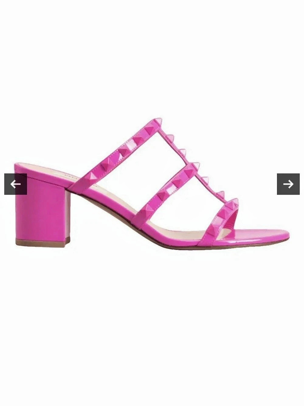 Valentino Garavani Rockstud Patent Leather Pink Heels Sz 37 1/2